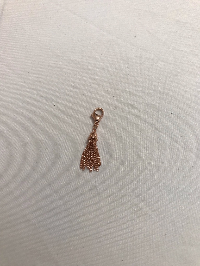 Origami Owl Tassel Rose Gold Tone Charm Pendant For Bracelet Necklace